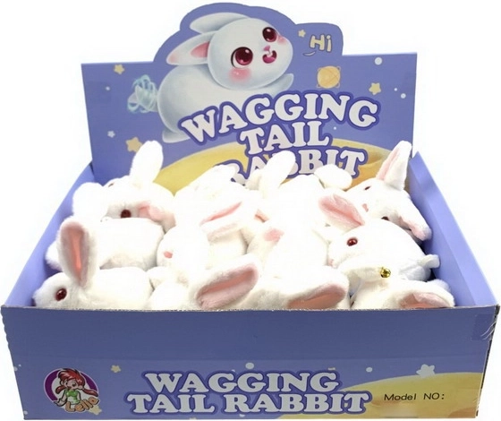 Aufziehbarer Hase mit wackelndem Schwanz 14 cm