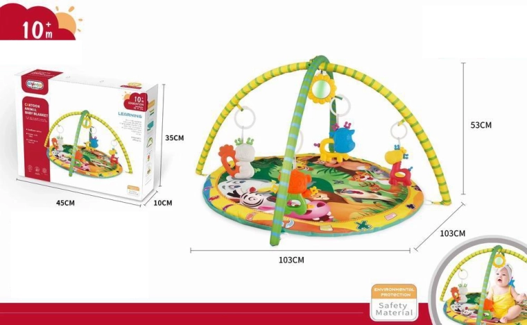 Lernspielmatte für Kinder mit Tieren