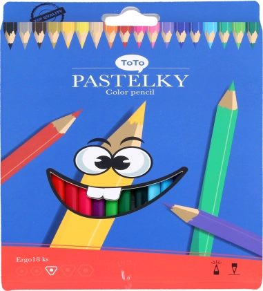 Dreikant-Buntstifte ERGO, Set mit 18 Farben