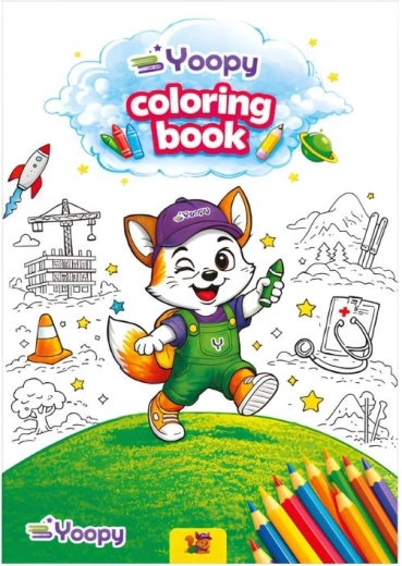 Malbuch Yoopy auf Englisch (16 Seiten)
