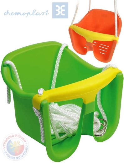 Chemoplast hängende Kinder-Schaukel Schale mit Sicherheitsbügel (Kunststoff) - 1 Stück