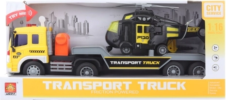 Lkw mit Hubschrauber, batteriebetrieben, mit Licht und Geräuschen