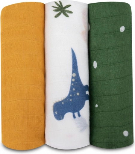 Bambus-Windeln LIONELO Dino, 3 Stk.