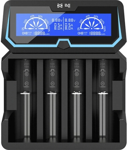 Intelligentes universelles Schnellladegerät XTAR X4 mit LCD und Powerbank-Funktion