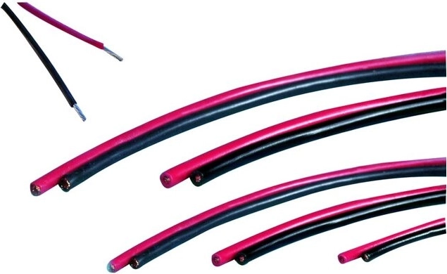 Silikonkabel JAMARA 1,5 mm² rot/schwarz, 2 × 2 m