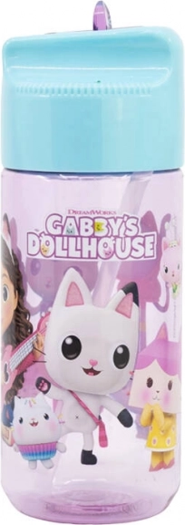 Kinderwasserflasche mit Strohhalm Gabby's Puppenhaus