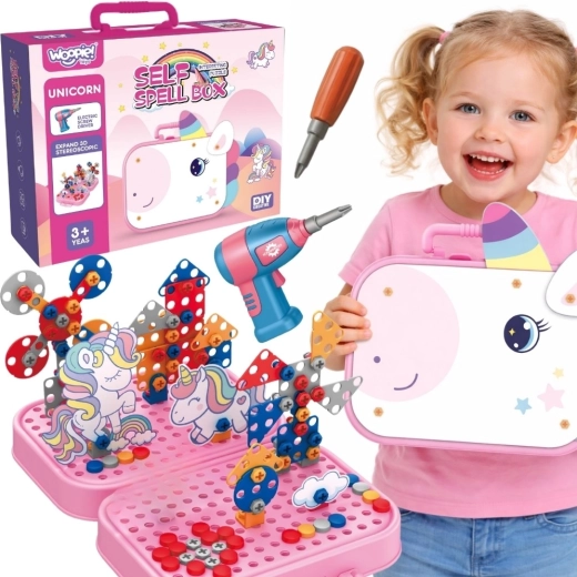 Woopie 3D-Schraubbausatz Einhorn