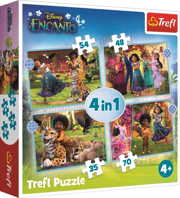 Puzzle Encanto 4-in-1 für Kinder (35–70 Teile) von Trefl