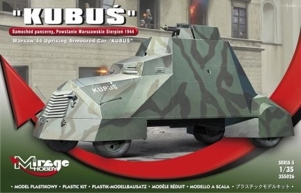 Kubus – Selbstfahrender gepanzerter Wagen des Warschauer Aufstands, Kunststoffmodell zum Zusammenkleben