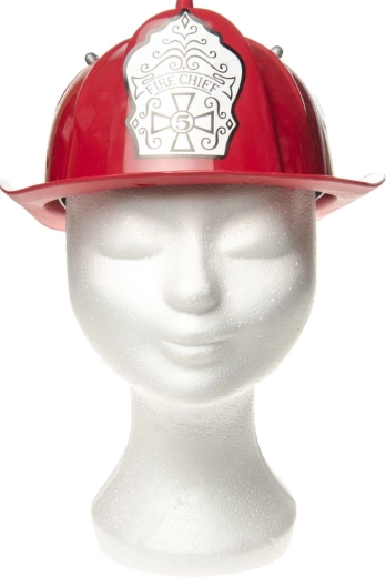 Roter Feuerwehrhelm für Kinder aus Kunststoff – 1 Stück