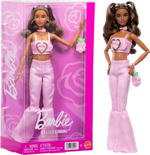 Barbie Deluxe Style Rosa Denim – Modepuppe mit Zubehör