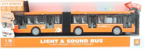 Gelenkbus in Orange mit Licht und Sound, batteriebetrieben