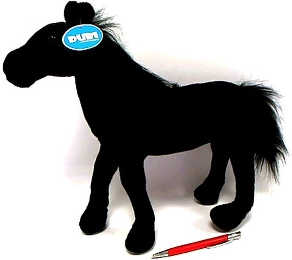 Plüschpferd schwarz 36 cm