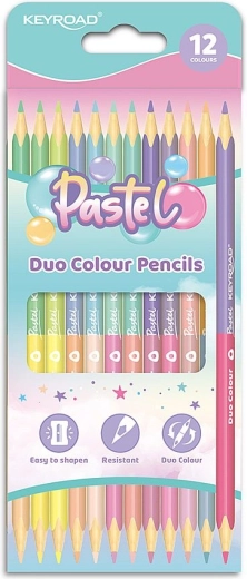 Buntstifte Keyroad Duo Pastel dreikantig 12 Stk.