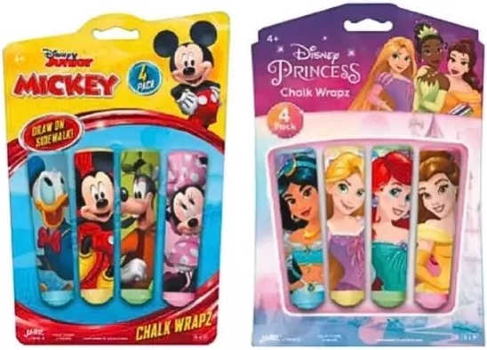 John Disney Straßenmalkreide, 4 Farben, Motiv-Mix – 1 Stück