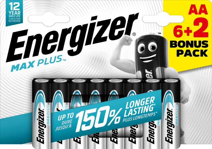 Energizer Max Plus AA Alkalibatterien 6+2 Stk.