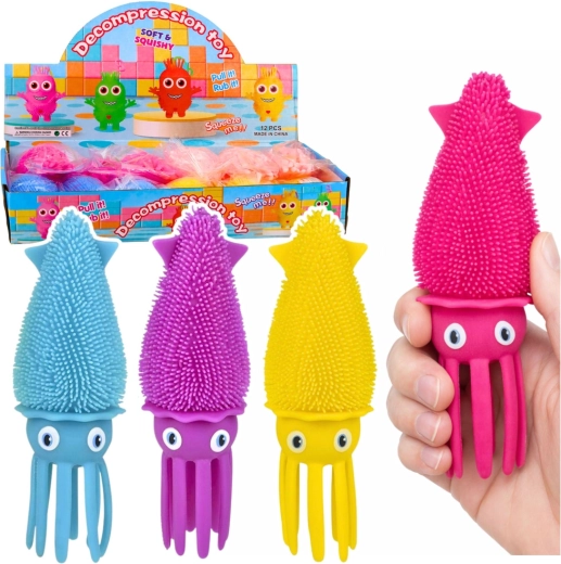 Leuchtender sensorischer Quetsch-Kalmar mit LED, Farb-Mix