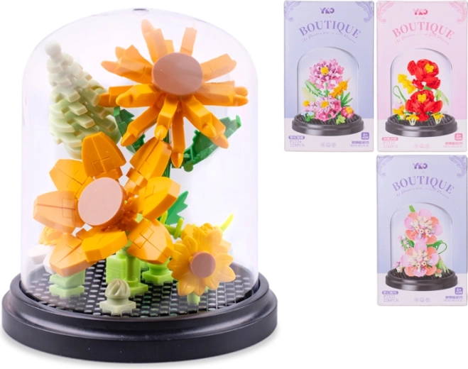 Konstruktionsset Blumen 224–229 Teile mit Staubschutzhaube
