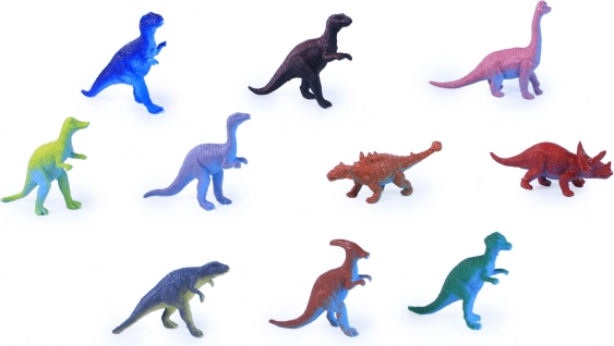 Satz von 10 bunten Dinosaurierfiguren für Kinder