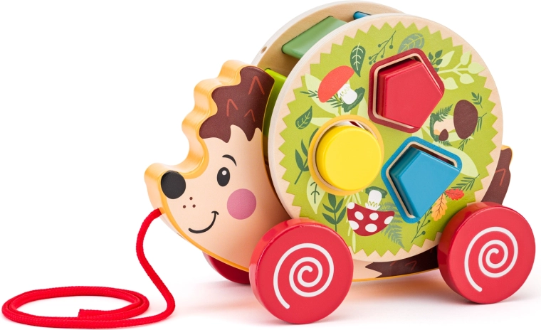 Zieh-Igel mit Steckspiel – Waldtiere