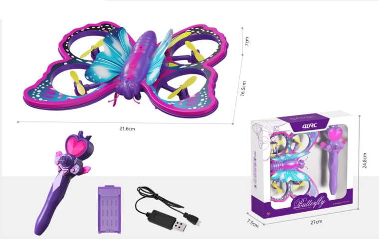 Schmetterlings-Drohne mit Zauberstabsteuerung