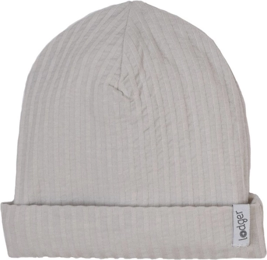 Lodger Baumwollmütze Beanie Seersucker Steel 0–6 Monate