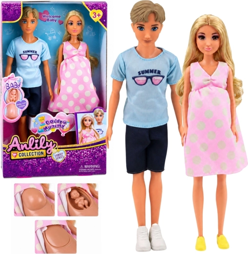 Anlily Familie – schwangere Mama, Papa und Baby