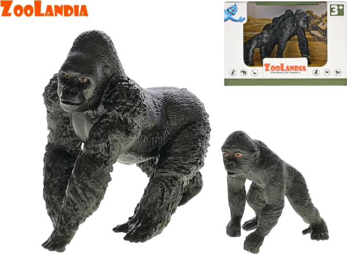 Zoolandia Gorilla mit Jungtieren – Kunststofffigur für Kinder und Sammler
