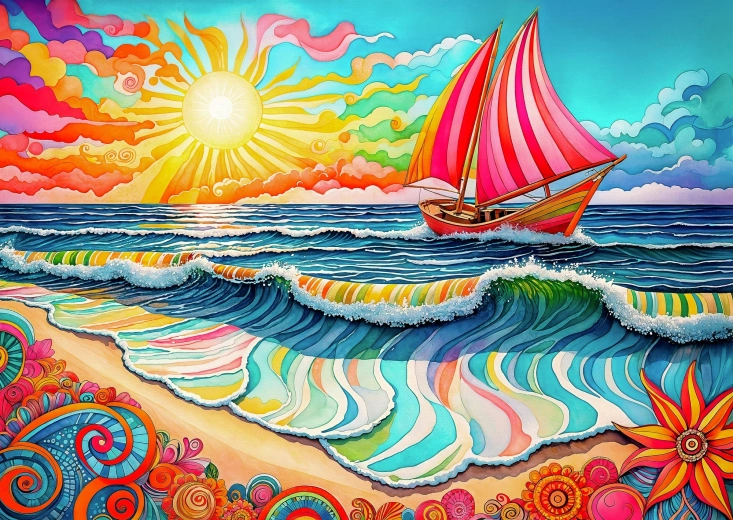 Enjoy Puzzle „Segeltörn bei Sonnenaufgang“ 1000 Teile