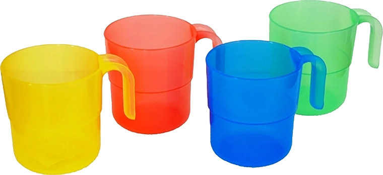 Stapelbarer Kunststoffbecher 0,33 l – Farbmix