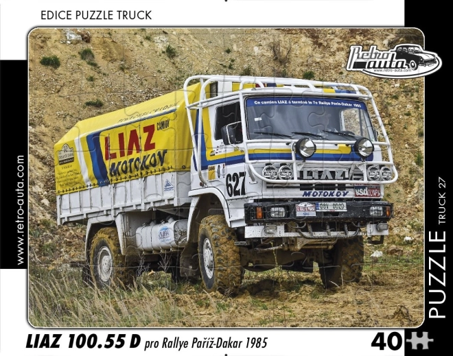 Retro-Autopuzzle Truck LIAZ 100.55 D Rallye Paris–Dakar (1985) 40 Teile