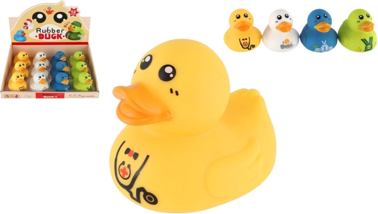 Badeente 8 cm – 4 Farben (12 Stk. im Display)