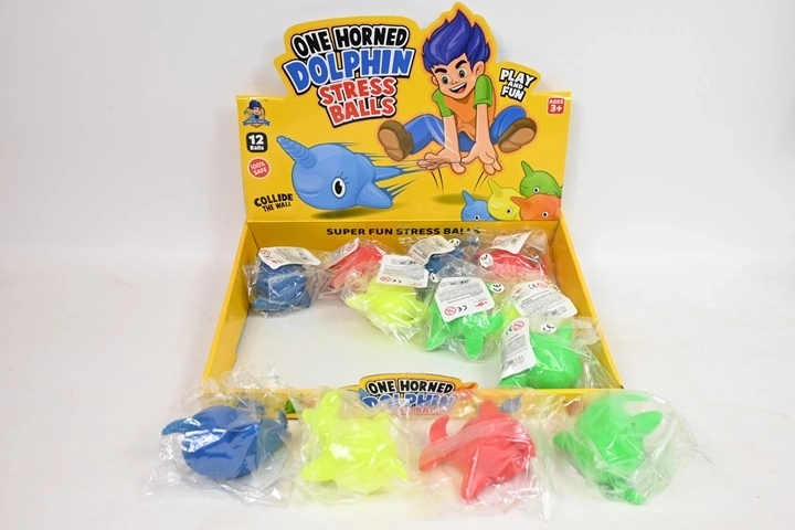 Anti-Stress-Quetschdelfin – Display 12 Stk.