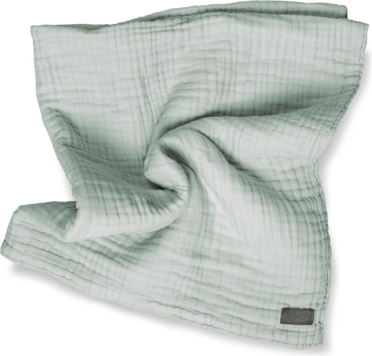 Vinter & Bloom Musselin-Decke layered organic sage green