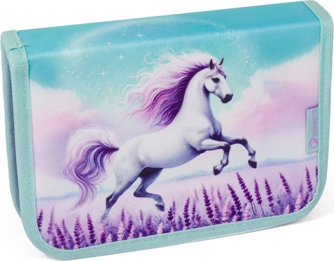 Bagmaster Schulmäppchen mit zwei Klappen Lumi mit Pferdemotiv
