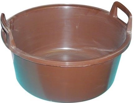 Kunststoffzuber mit Griffen 43 cm, weiß, 15 l