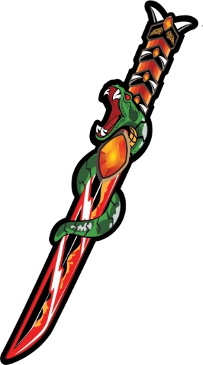 Schaumstoff-Samuraischwert mit Schlangenmotiv