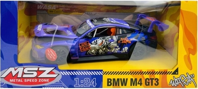 MSZ BMW M4 GT3 violettes Sammlermodell eines Autos