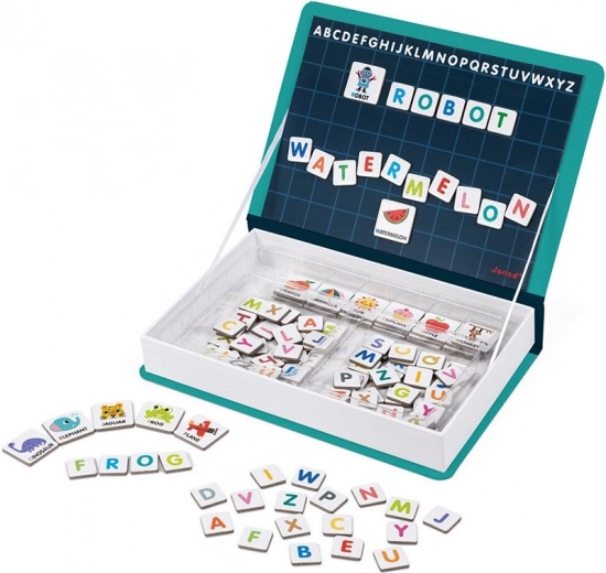 Janod Magnetibook Englisches Alphabet – magnetisches Lernbuch