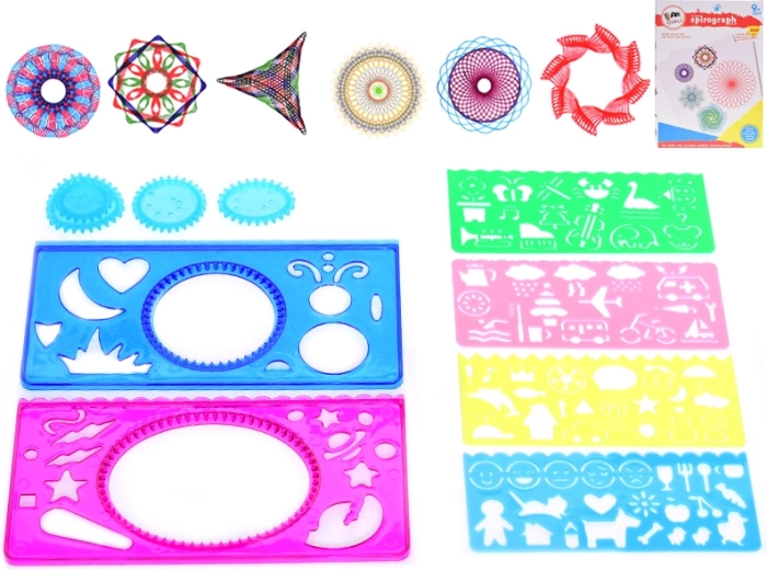 Inspiro Kreativset – Block und Kunststoffschablonen für Spiralbilder