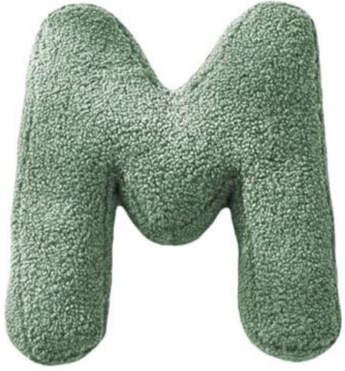 Mealini Plüschbuchstabe m grün - 1 Stück
