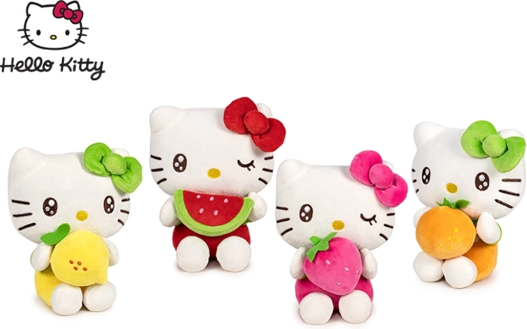 Hello Kitty Plüschfigur mit Obst 16 cm, sitzend (4 Varianten)