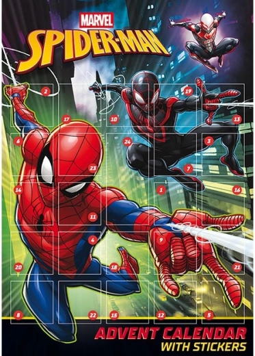 Adventskalender mit Spider-Man-Stickern