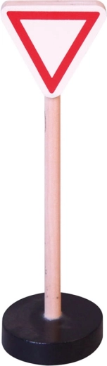 Holz-Verkehrsschild Vorfahrt gewähren BABU