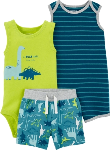 Carter’s Sommer-3-teiliges Set für Jungen Stripes Dinos (9 m)