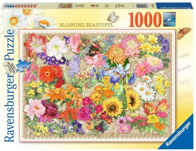 Puzzle 1000 Teile Blühende Blumen
