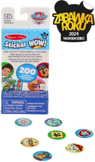 Mini-Block mit Stickern Paw Patrol – Nachfüllset Sticker WOW! - 1 Stück