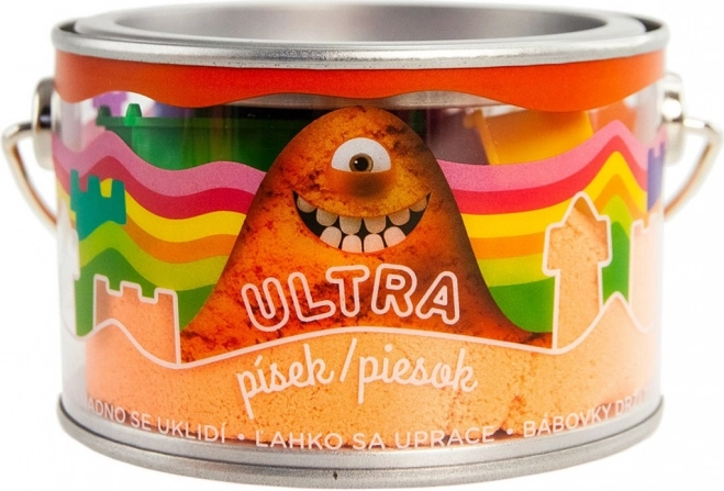 Kinetischer Sand orange 200 g mit Förmchen