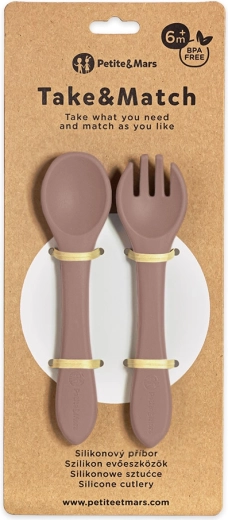 Petite&Mars Silikonbesteck Take&Match Velvet Latte 6m+
