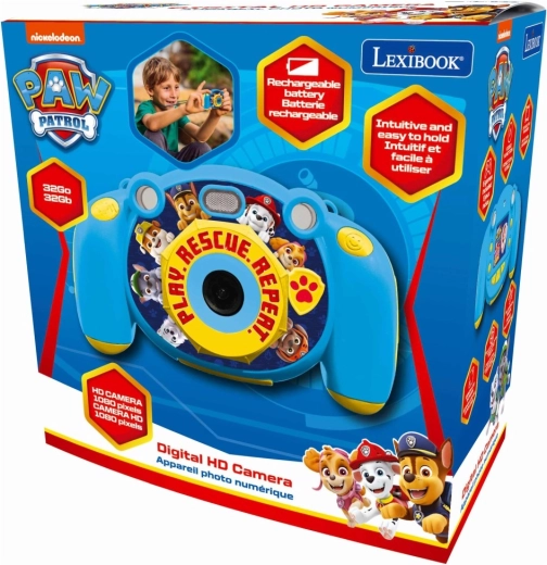 Lexibook Kinder-HD-Kamera und -Fotoapparat Paw Patrol mit SD-Karte 32 GB